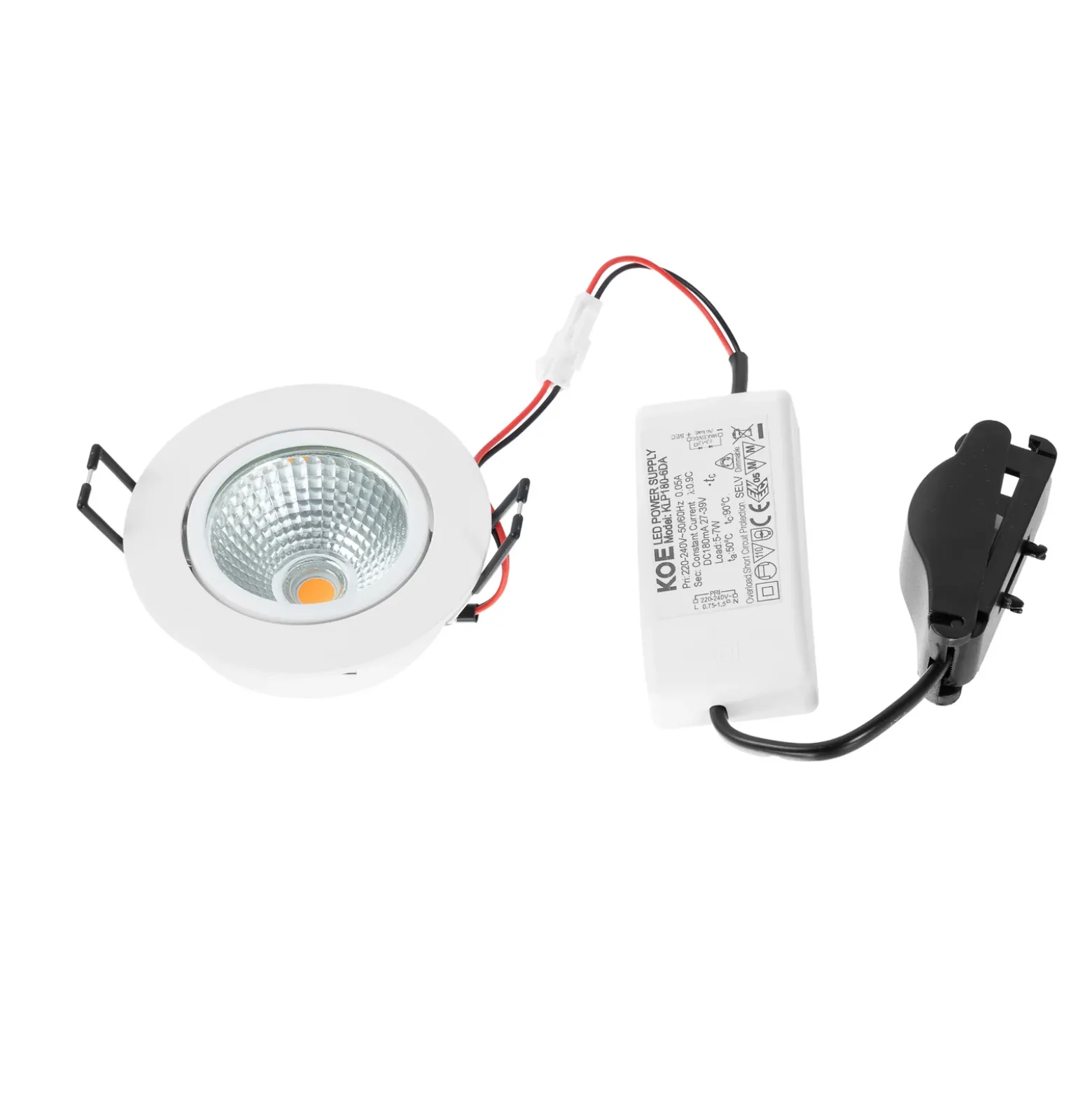 Arcchio LED downlight Zarik, blanco, 2.700K