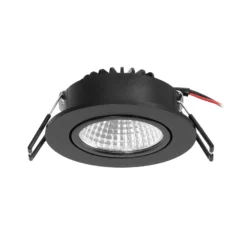 Arcchio LED downlight Zarik negro, 3.000K