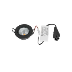 Arcchio LED downlight Zarik negro, 3.000K