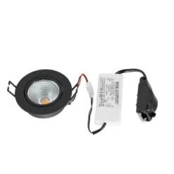 Arcchio LED downlight Zarik, negro, 2.700K