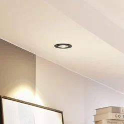 Arcchio LED downlight Zarik, negro, 2.700K