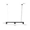 Arcchio Lámpara colgante Brinja, negro, 90 cm, 3 luces, GU10