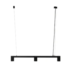 Arcchio Lámpara colgante Brinja, negro, 90 cm, 3 luces, GU10