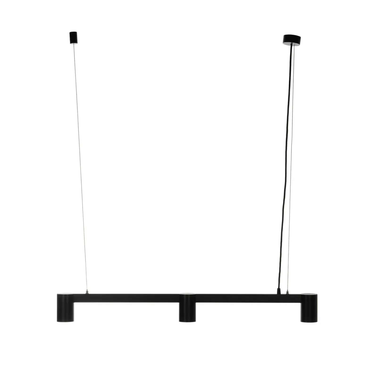 Arcchio Lámpara colgante Brinja, negro, 90 cm, 3 luces, GU10