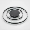 Arcchio lámpara colgante LED Albiona, negra, 2 anillos, Ø 60 cm