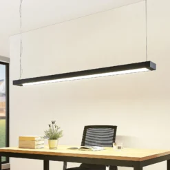 Arcchio lámpara colgante LED Cuna, negro, 162cm, metal