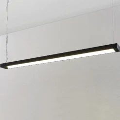 Arcchio lámpara colgante LED Cuna, negro, 162cm, metal