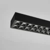 Arcchio lámpara colgante LED de oficina Jolinda, negra, 118cm, arriba/abajo