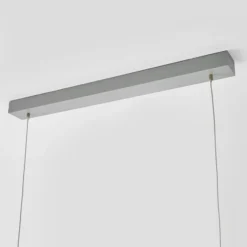 Arcchio lámpara colgante LED de oficina Jolinda, plata, 118cm, arriba/abajo