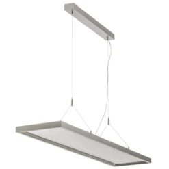 Arcchio lámpara colgante LED Dorean, plata, metal, 120cm