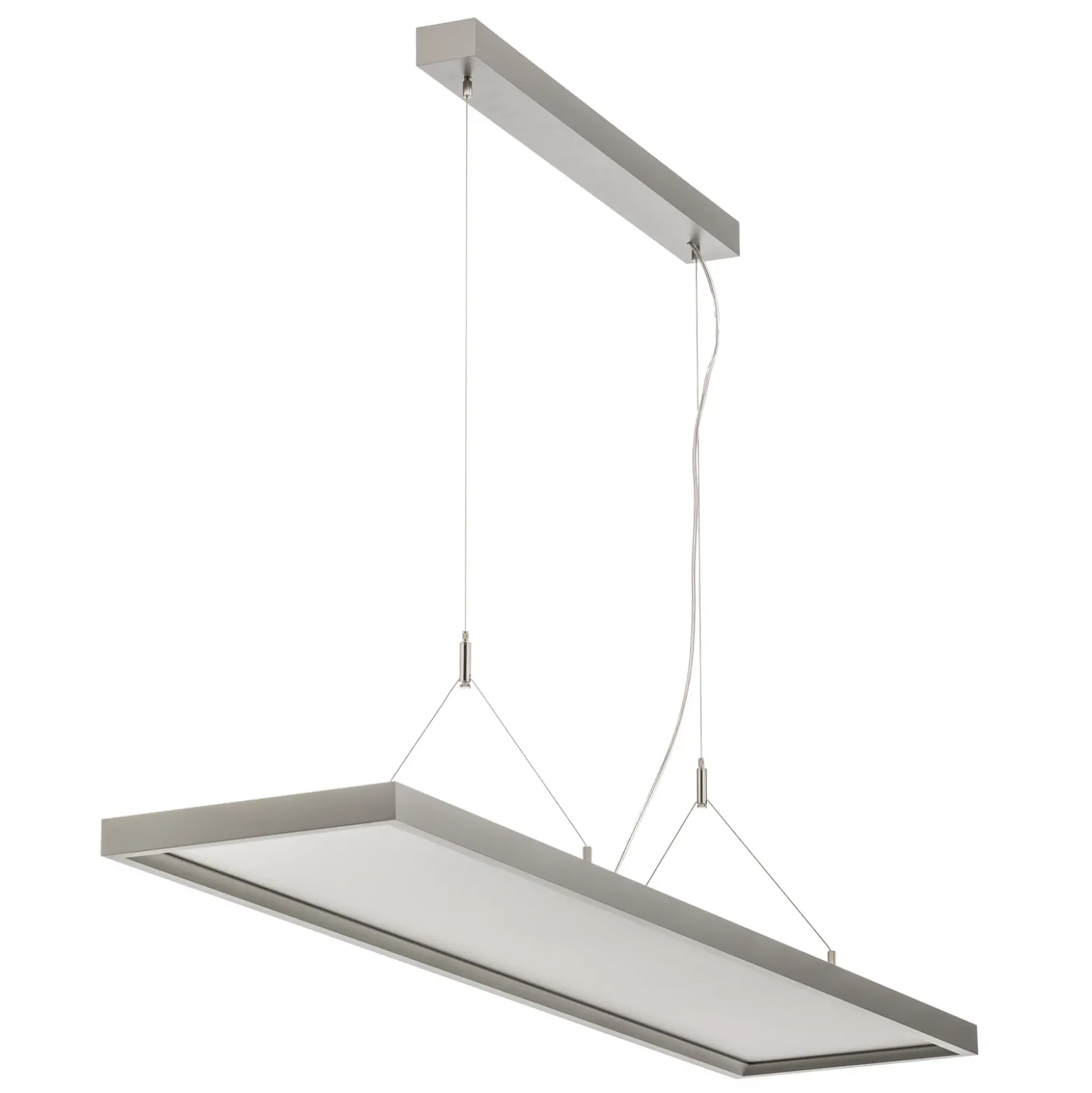 Arcchio lámpara colgante LED Dorean, plata, metal, 120cm