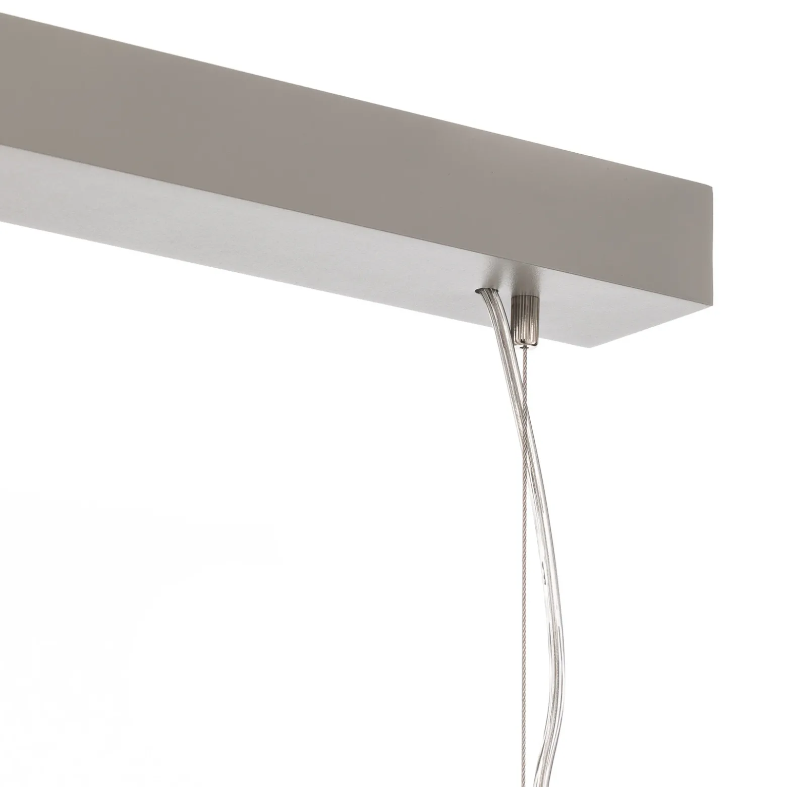 Arcchio lámpara colgante LED Dorean, plata, metal, 120cm