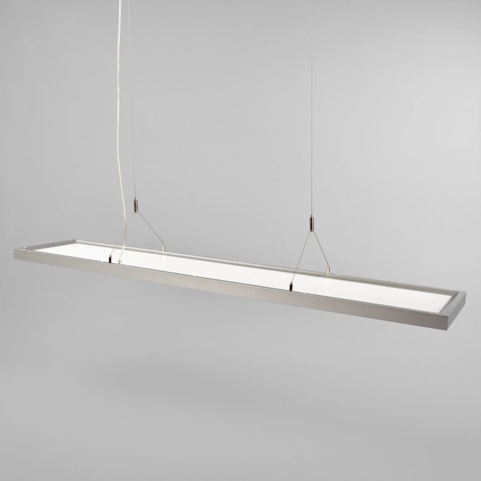 Arcchio lámpara colgante LED Dorean, plata, metal, 120cm