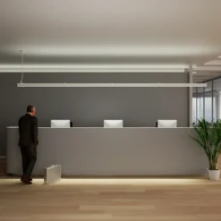 Arcchio lámpara colgante LED de oficina Jolinda slim, metal, arriba/abajo