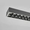 Arcchio lámpara colgante LED de oficina Jolinda, plata, 118cm, arriba/abajo