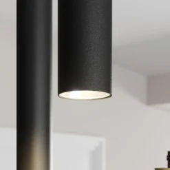 Arcchio Lámpara colgante LED Franka, 3 luces, Ø 24 cm, negra