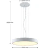 Arcchio lámpara colgante LED Noabelle, Ø 80 cm, blanco, metal
