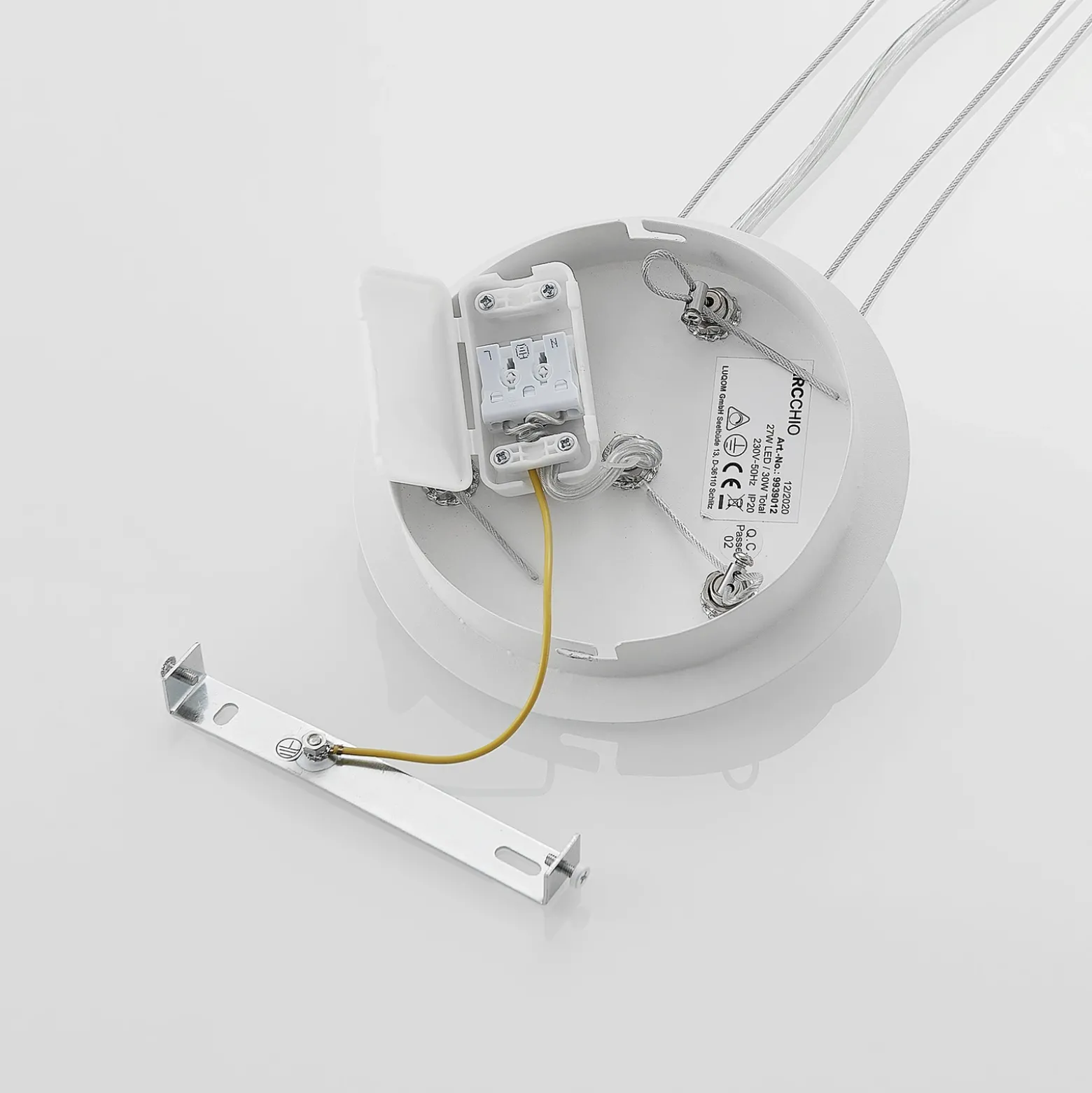 Arcchio lámpara colgante LED Noabelle, Ø 40 cm, blanco, metal