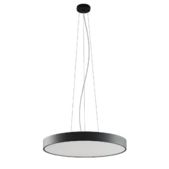 Arcchio lámpara colgante LED Vanida, negro, Ø 60 cm, arriba/abajo