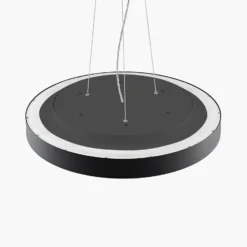 Arcchio lámpara colgante LED Vanida, negro, Ø 60 cm, arriba/abajo