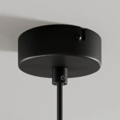 Arcchio Lámpara colgante Tadej, blanco y negro, Ø 19 cm, metal, E27