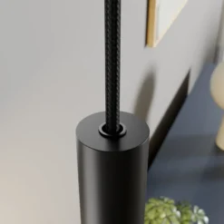 Arcchio Lámpara colgante Tadej, blanco y negro, Ø 19 cm, metal, E27