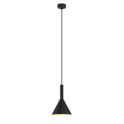 Arcchio Lámpara colgante Tadej, blanco y negro, Ø 19 cm, metal, E27
