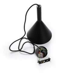 Arcchio Lámpara colgante Tadej, blanco y negro, Ø 19 cm, metal, E27
