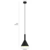 Arcchio Lámpara colgante Tadej, blanco y negro, Ø 19 cm, metal, E27