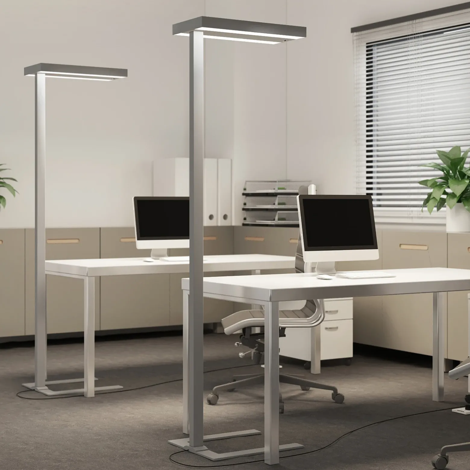 Arcchio lámpara de pie LED Logan Ultra, CCT, sensor, atenuable