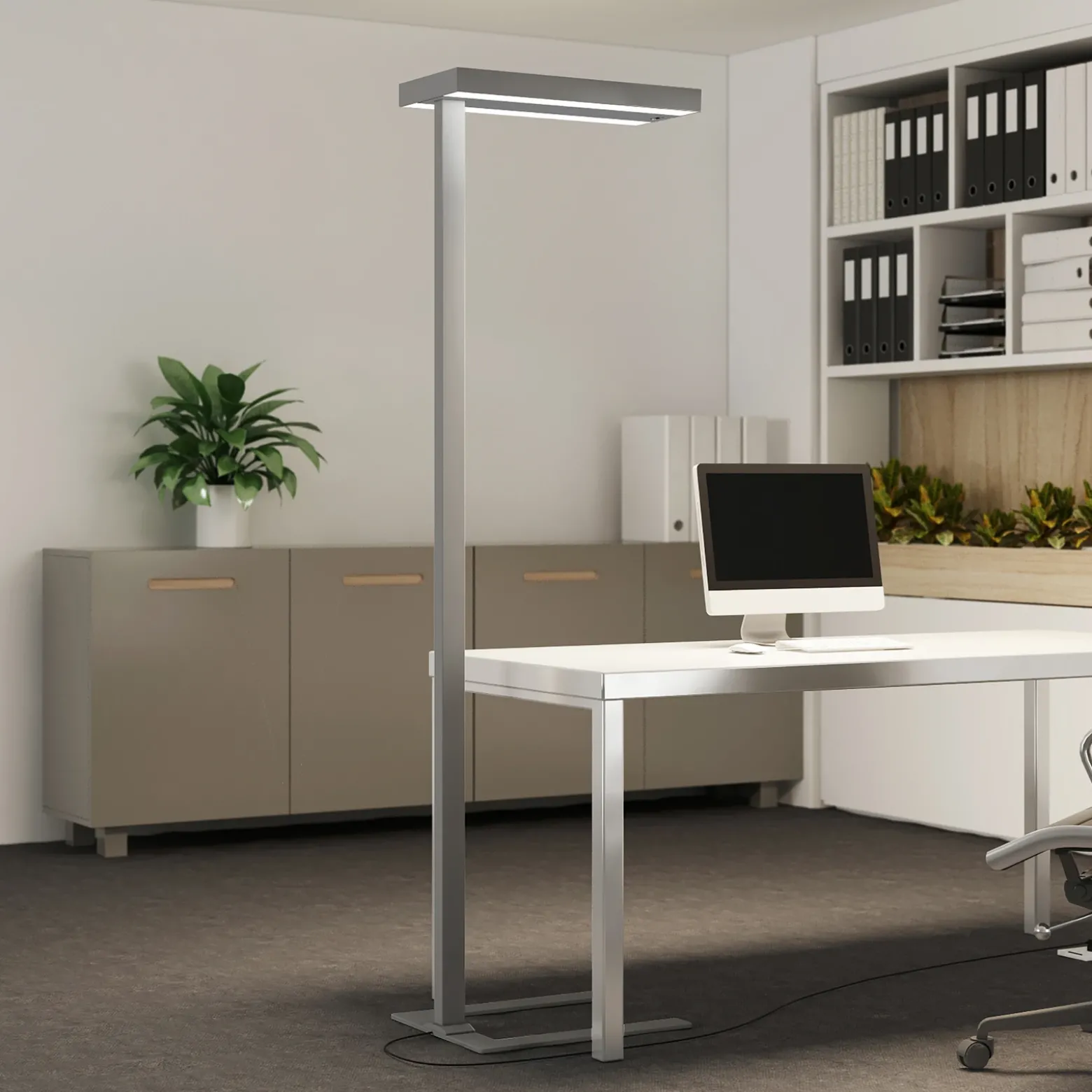 Arcchio lámpara de pie LED Logan Ultra, CCT, sensor, atenuable
