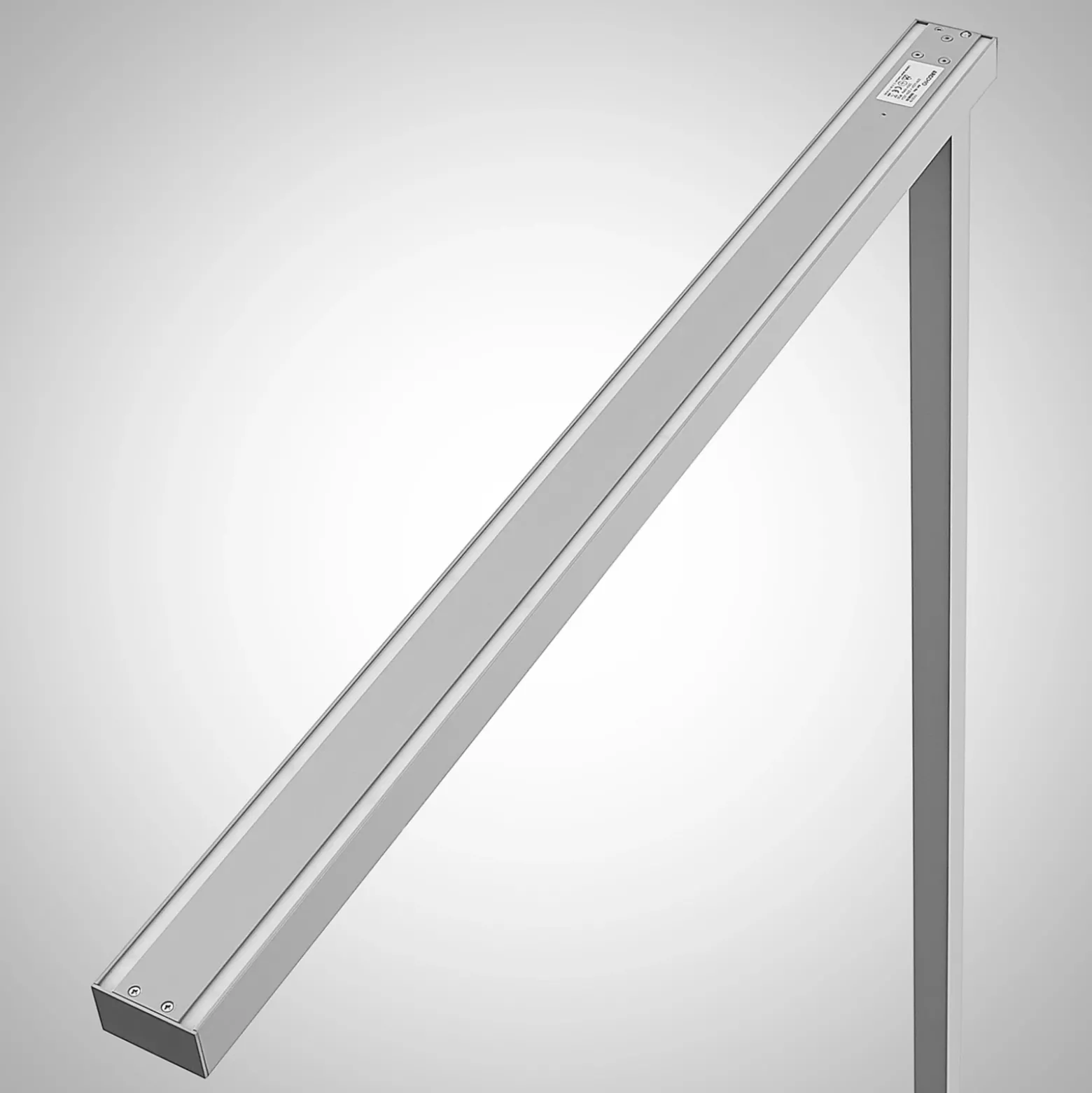 Arcchio lámpara de pie LED para oficina Tamilo, plata, metal, 194cm