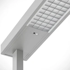 Arcchio lámpara de pie LED para oficina Susi, plata, sensor, atenuador, CCT