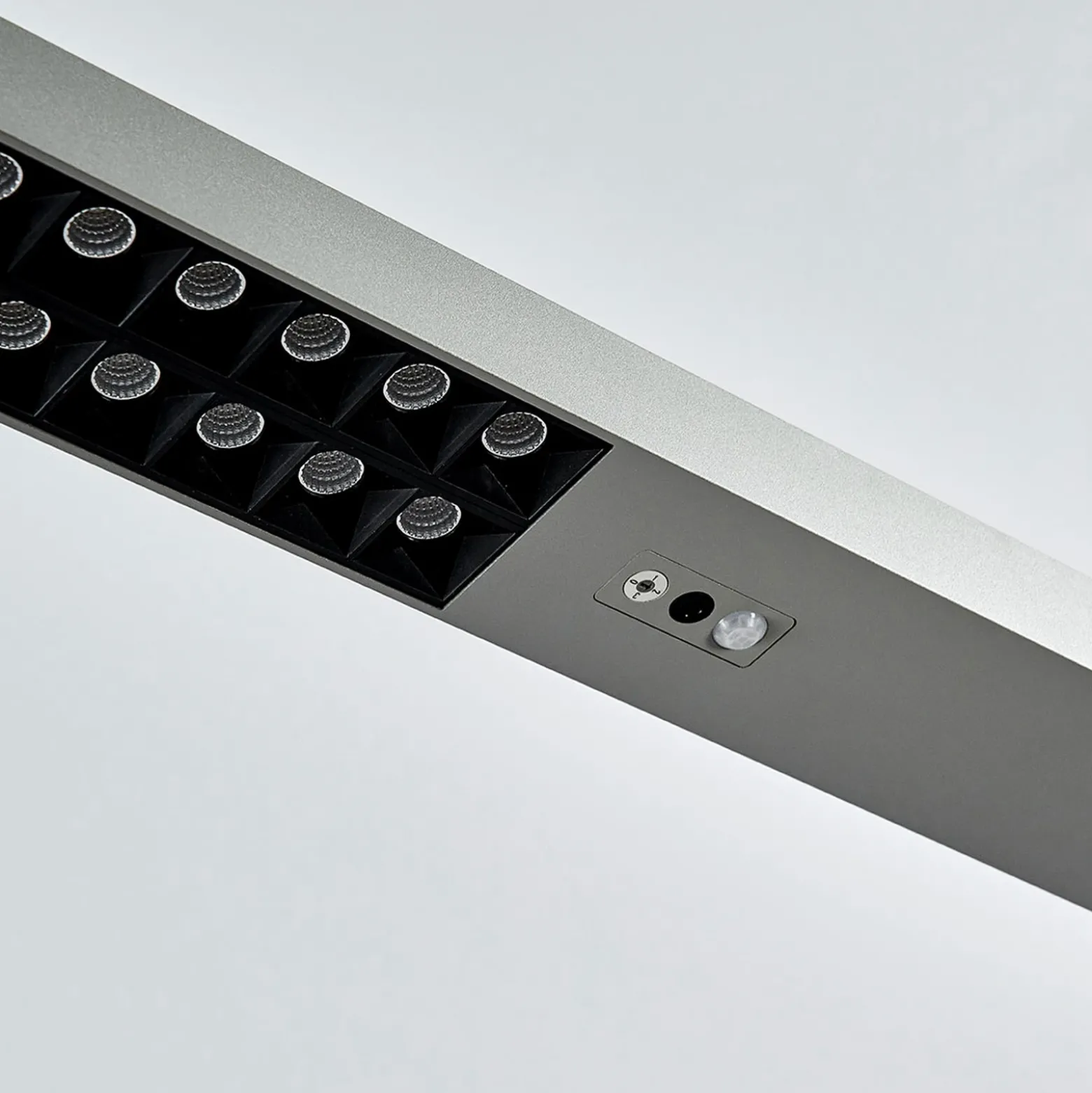 Arcchio Lámpara de pie LED para oficina Jolinda, set de 2, plata, 4.000 K
