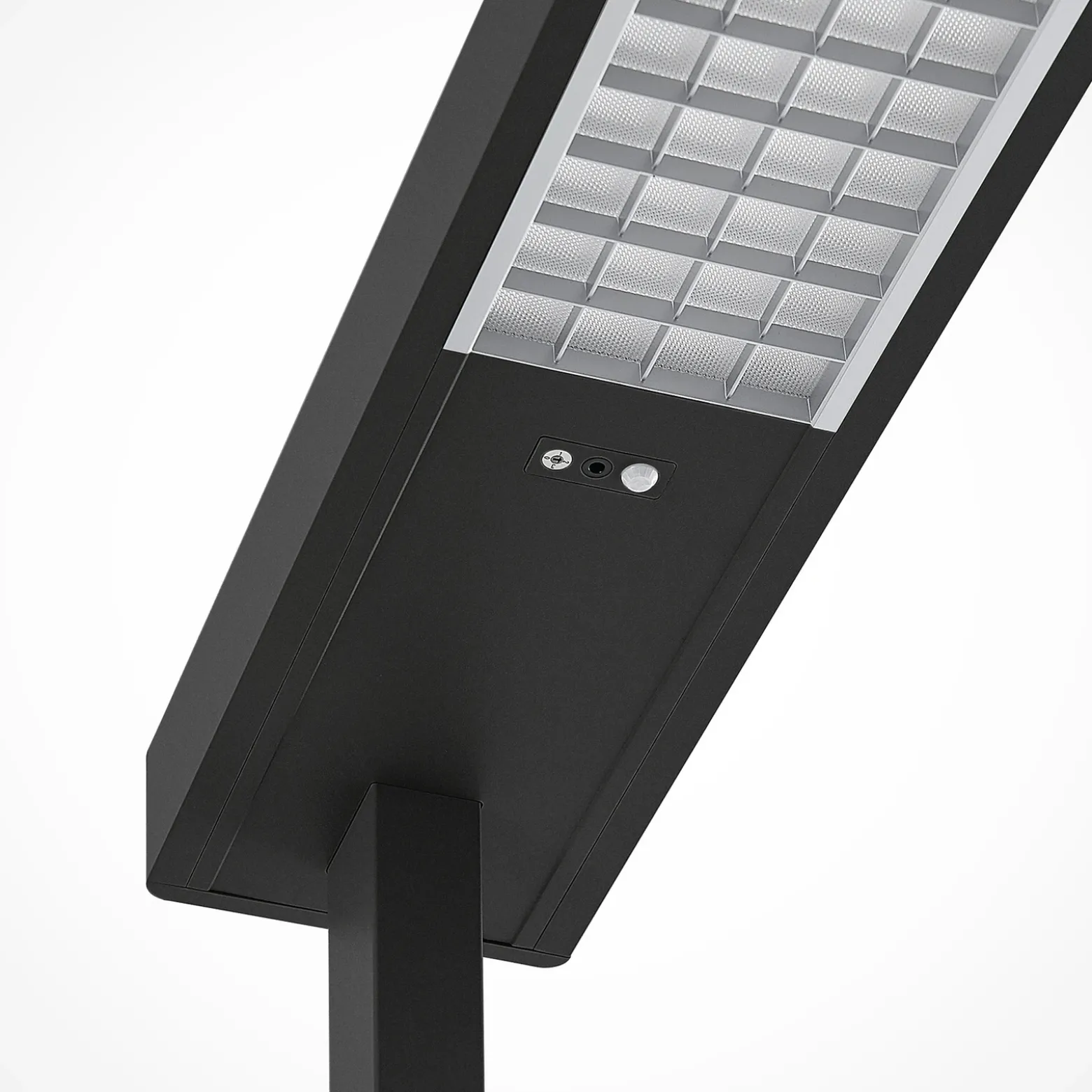 Arcchio lámpara de pie LED para oficina Susi, negra, sensor, regulador táctil