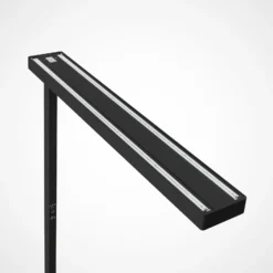Arcchio lámpara de pie LED para oficina Susi, negra, sensor, regulador táctil