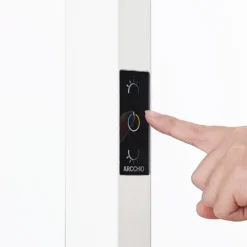 Arcchio Lámpara de pie LED para oficina Susi, set de 2, blanca, sensor