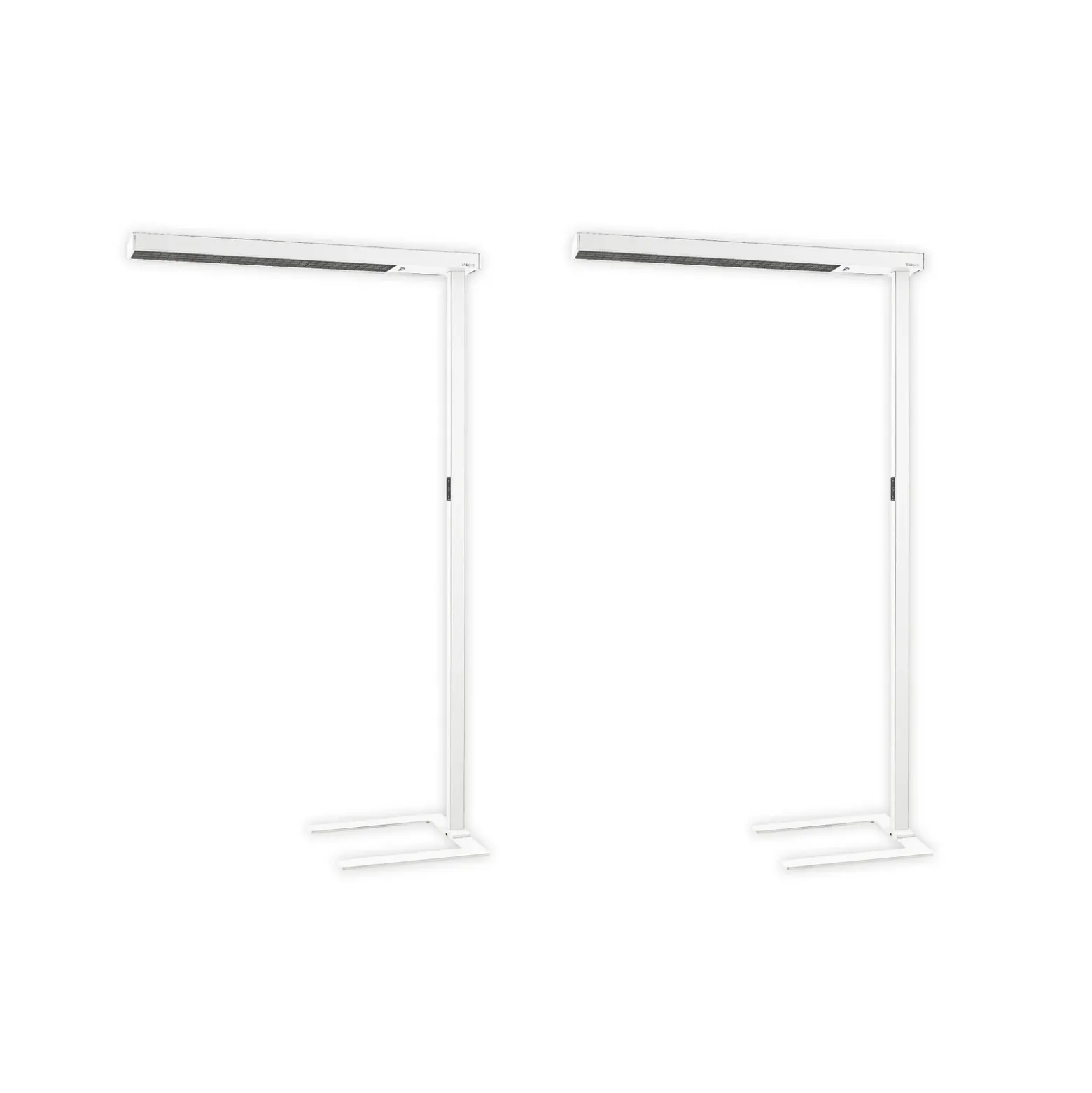 Arcchio Lámpara de pie LED para oficina Susi, set de 2, blanca, sensor
