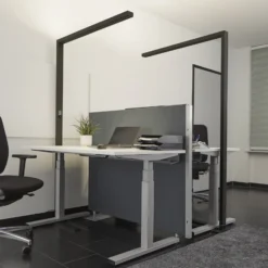 Arcchio Lámpara de pie LED para oficina Jolinda, set de 2, negro, 4.000K
