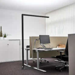 Arcchio Lámpara de pie LED para oficina Jolinda, set de 2, negro, 4.000K