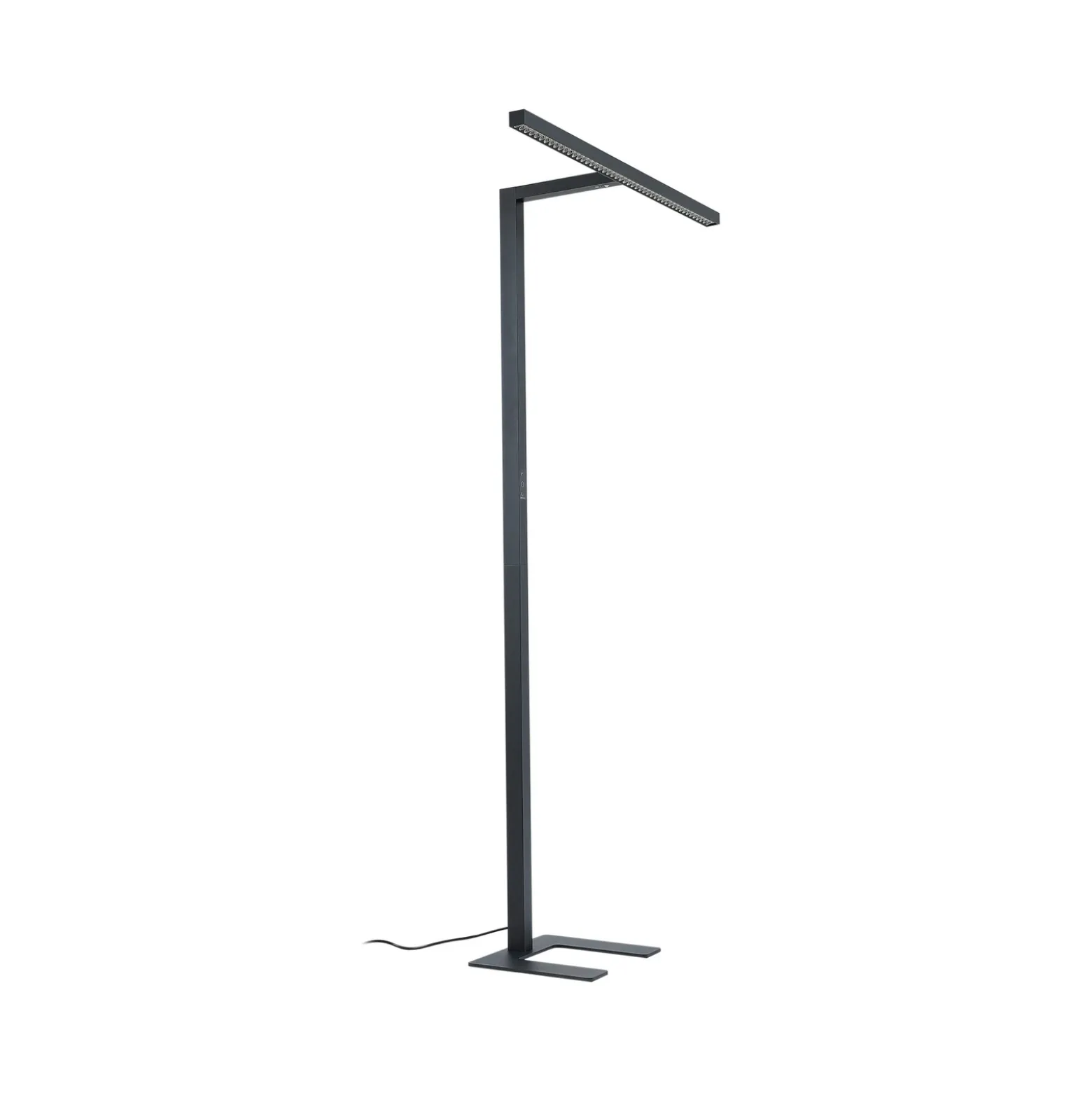 Arcchio Lámpara de pie LED para oficina Jolinda, en forma de T, negra, 4.000 K