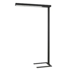 Arcchio lámpara de pie LED para oficina Susi, negra, sensor, regulador táctil