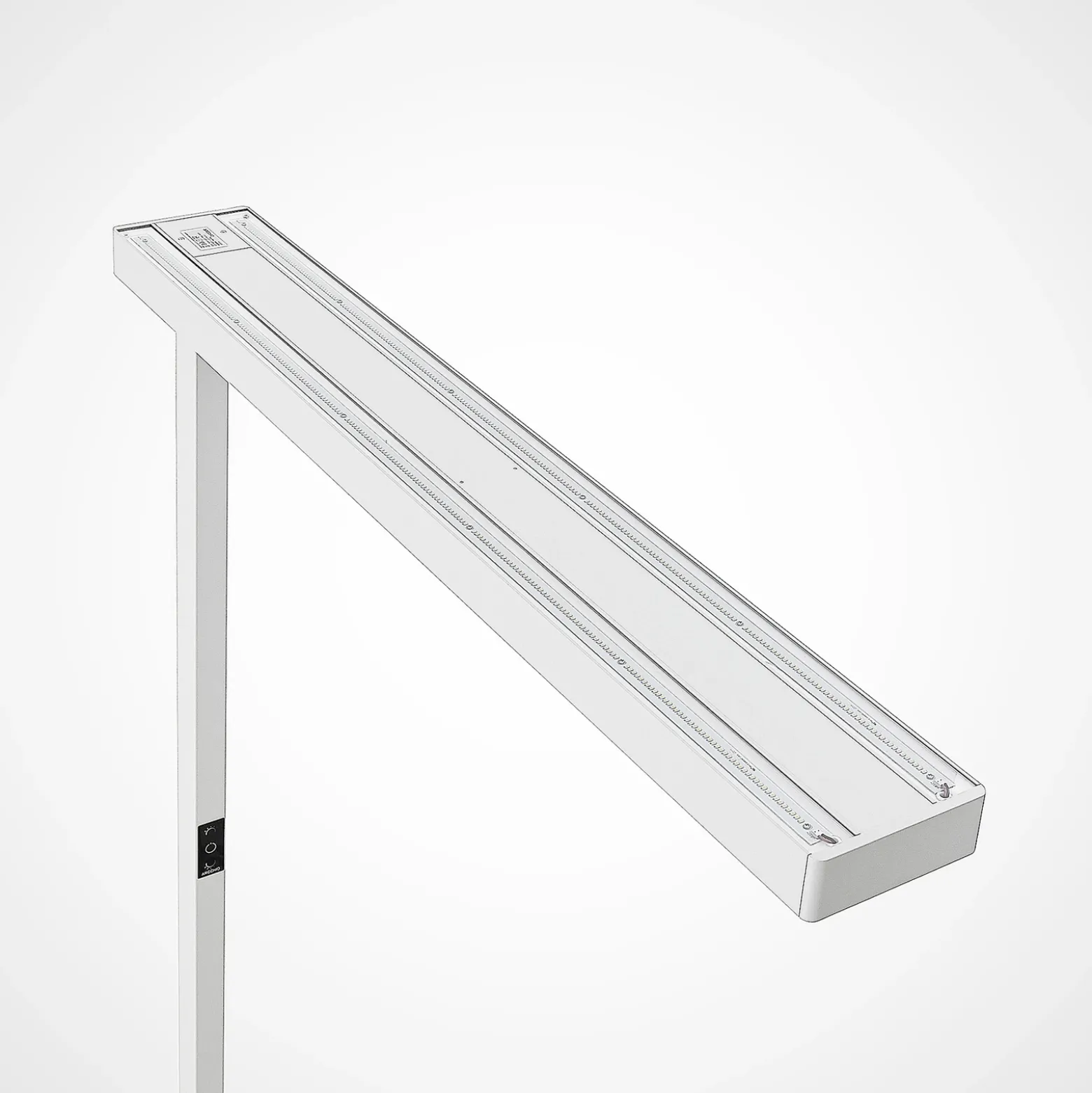 Arcchio Lámpara de pie LED para oficina Susi, set de 2, blanca, sensor