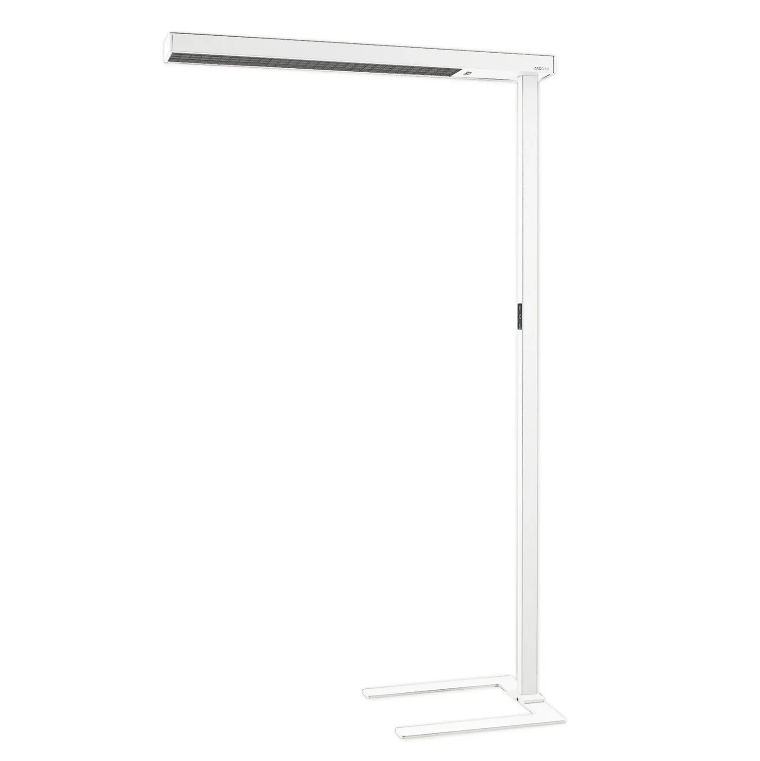 Arcchio Lámpara de pie LED para oficina Susi, set de 2, blanca, sensor