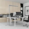 Arcchio Lámpara de pie LED para oficina Susi, set de 2, plata, sensor