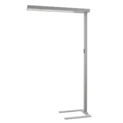 Arcchio Lámpara de pie LED para oficina Susi, set de 2, plata, sensor