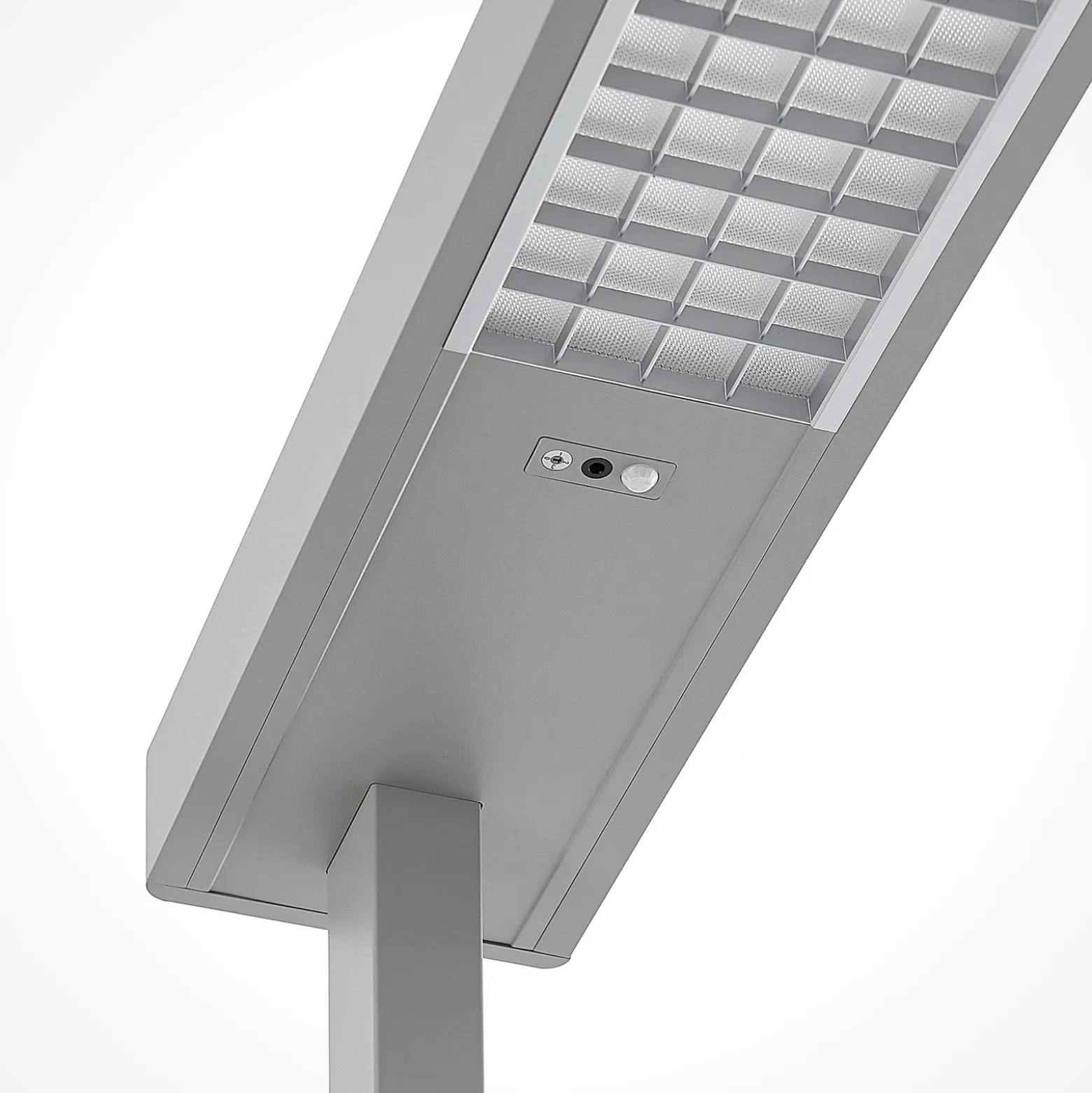 Arcchio lámpara de pie LED para oficina Susi, plata, sensor, regulador táctil