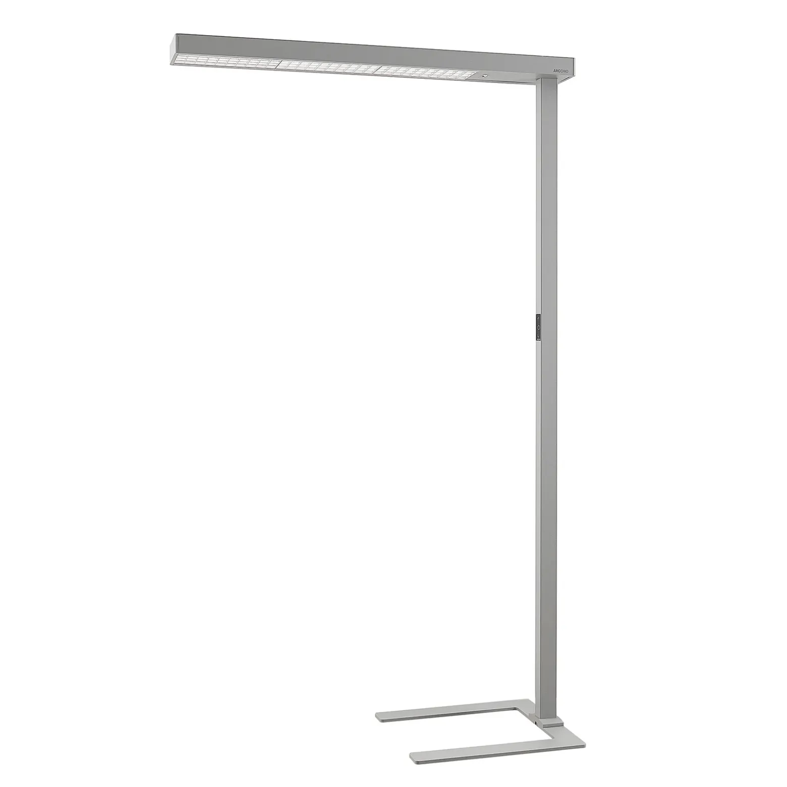Arcchio lámpara de pie LED para oficina Susi, plata, sensor, regulador táctil