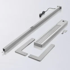 Arcchio lámpara de pie LED para oficina Susi, plata, sensor, regulador táctil
