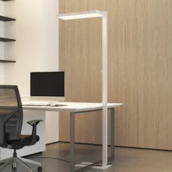 Arcchio lámpara de pie LED Timon, 195 cm, blanca, 54 W, aluminio
